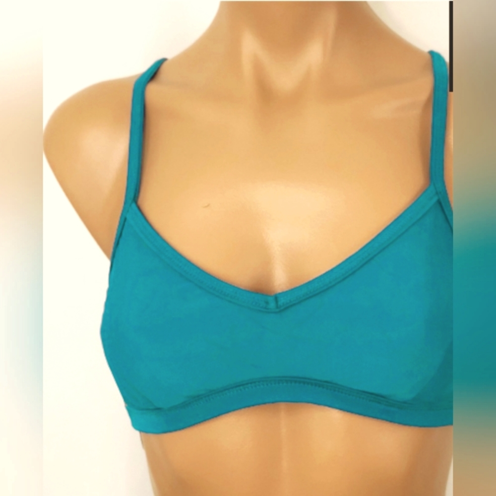 Honey Girl Waterwear Hawai'I Sasha Reversible Sport/Swim Top, Teal/Aqua, M